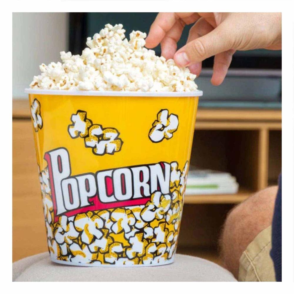 Cubeta Vaso Popcorn Amarillo 21x20cm para el Orden en su Vivienda Linda