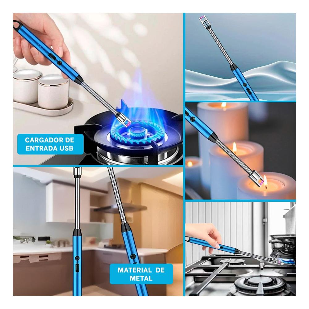 Dispositivo de Encendido Recargable Azul para Cocina Parrilla y Reuniones Y Ligas Regalo