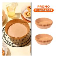 Pack2 Moldes 100unid para Freidora de Aire en Papel Resistente Color Madera YRegalo Sticker
