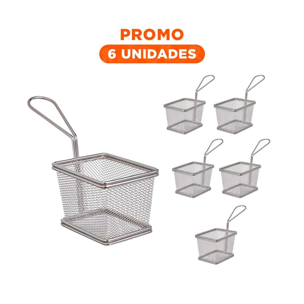 Pack6 Solucion para Frituras Plateado Acero Duradero con Estilo Moderno Y Regalo Sticker