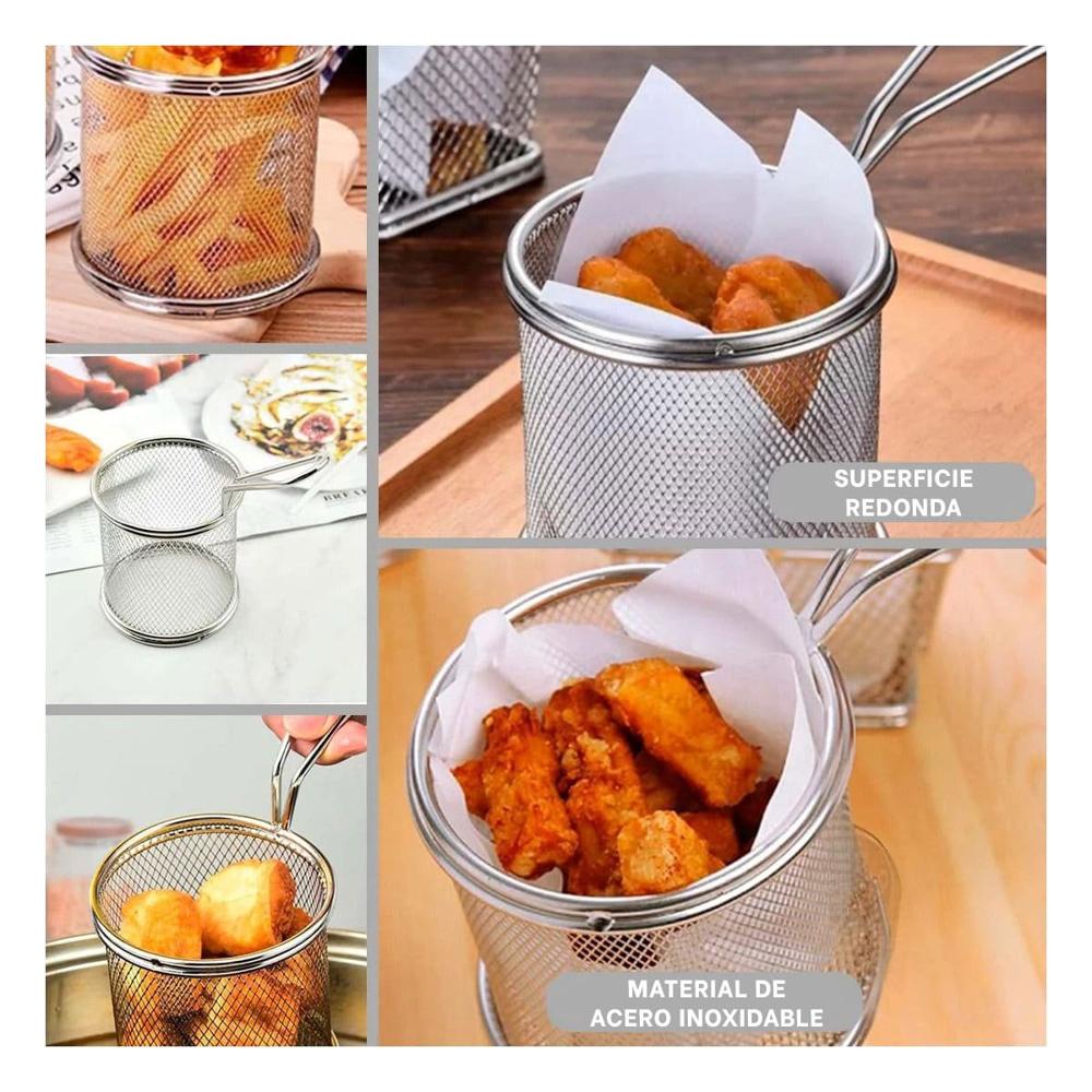 Cesta Circular Resistente para Preparar Snacks Fritos Y Ligas Regalo