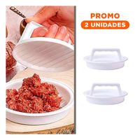 Pack2 Formador Practico para Hamburguesa de 13.1cm Color Blanco ABS YRegalo Sticker