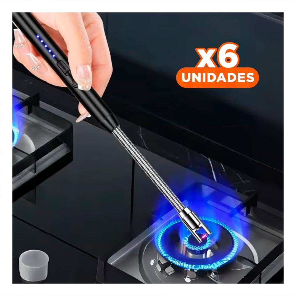 Pack6 Mechero Domestico Recargable para Cocina y Reuniones