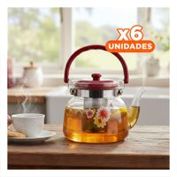 Pack6 Articulo Practico que Mantiene Bebidas Calientes 1400ml Transparente