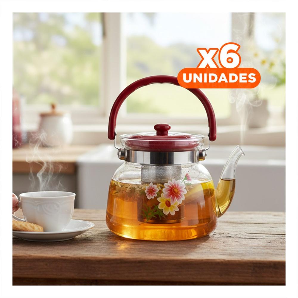 Pack6 Articulo Practico que Mantiene Bebidas Calientes 1400ml Transparente