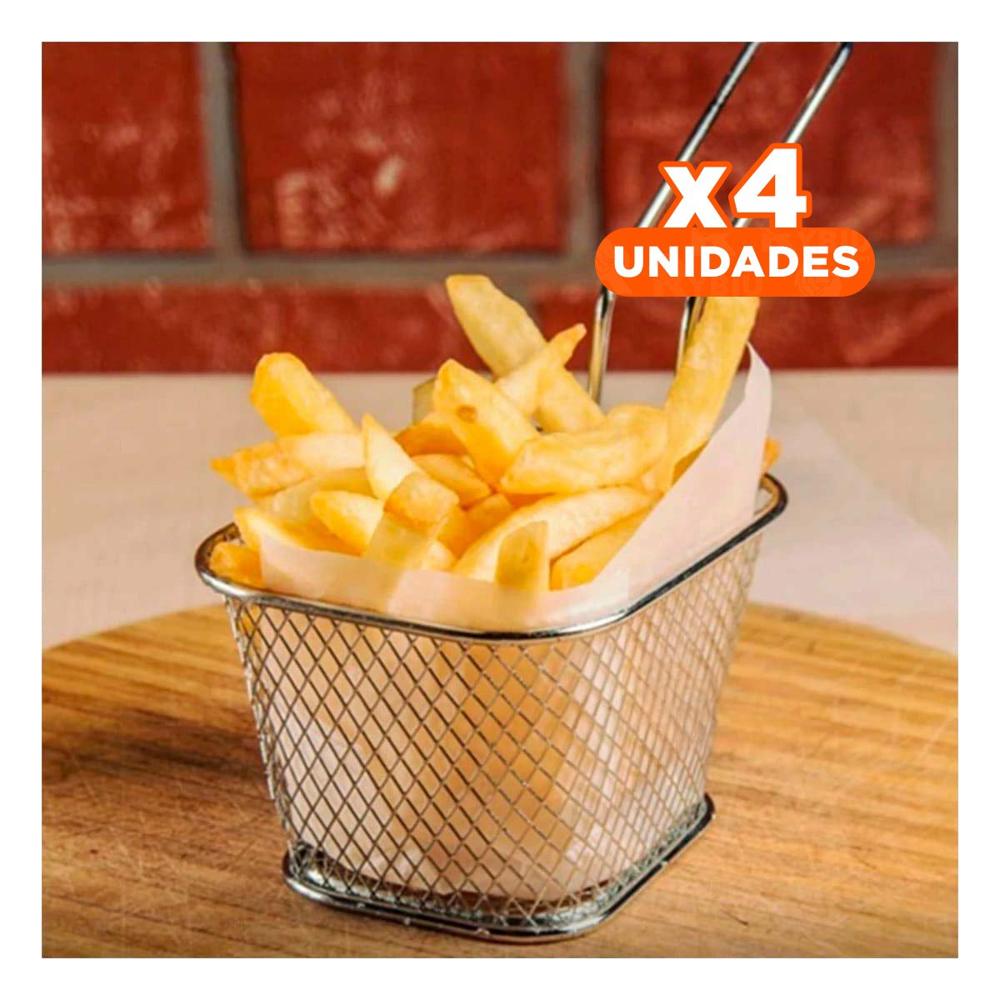 Pack4 Unidad para Frituras Plateado Metal Duradero para Uso en Hogar Y Regalo Sticker