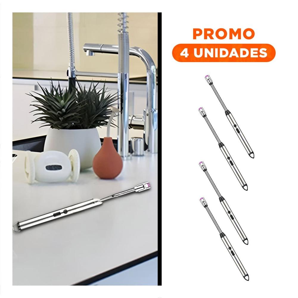 Pack4 Dispositivo Funcional Recargable Plateado para Cocina