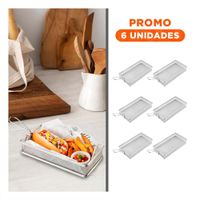 Pack6 Cestillo de Cocina para Frituras Plateado 25.5x13x4.5 cm Practico Y Regalo Sticker