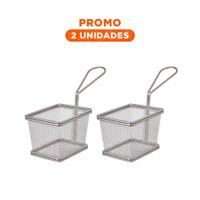 Pack2 Articulo para Frituras Plateado Acero Duradero para Cocina Funcional Y Regalo Sticker