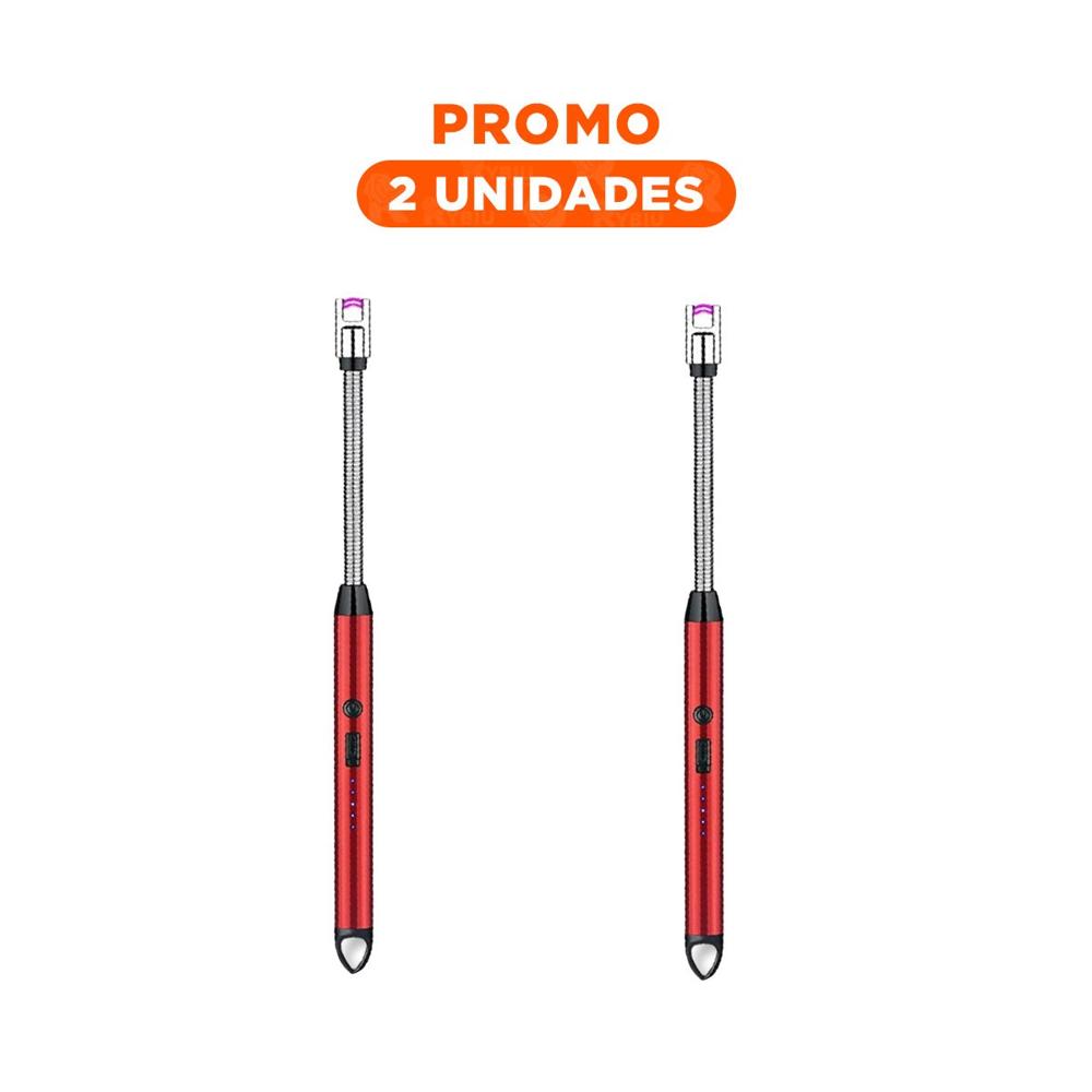 Pack2 Unidad Recargable en Rojo Elegante Moderna y Resistente Y Regalo Sticker