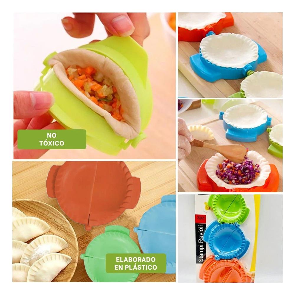 Set en Plastico para Empanadas 3 Dimensiones Acabado Multicolor YLigas Regalo