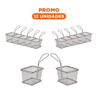 Pack12 Alternativa para Frituras Plateado Metal Resistente para Cocina