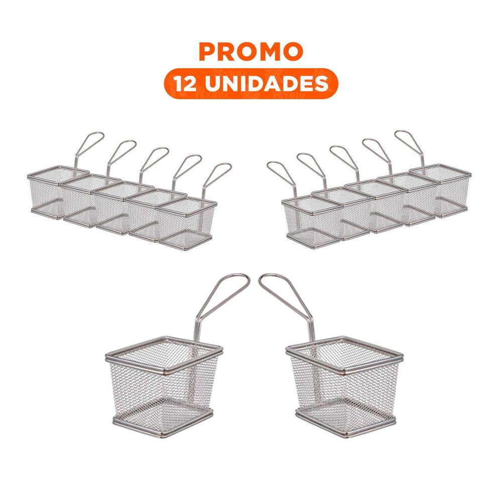 Pack12 Alternativa para Frituras Plateado Metal Resistente para Cocina