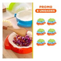 Pack6 Juego en Plastico para Empanadas Tres Moldes Multicolor YRegalo Sticker