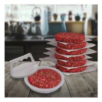 Molde para Hamburguesa en ABS de 13.1cm Color Blanco para Preparacion Uniforme YPapel Regalo