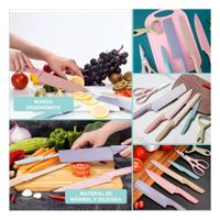 Coleccion de Cuchillos 6 Piezas de Colores para Cocina Familiar YLigas Regalo