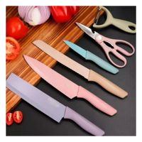 Kit de Cuchillos 6 Piezas de Colores para Hogar y Cocina YPapel Regalo