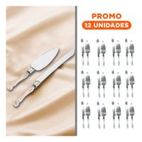 Pack12 Pack Profesional de Pasteleria con Cuchillos Plateado