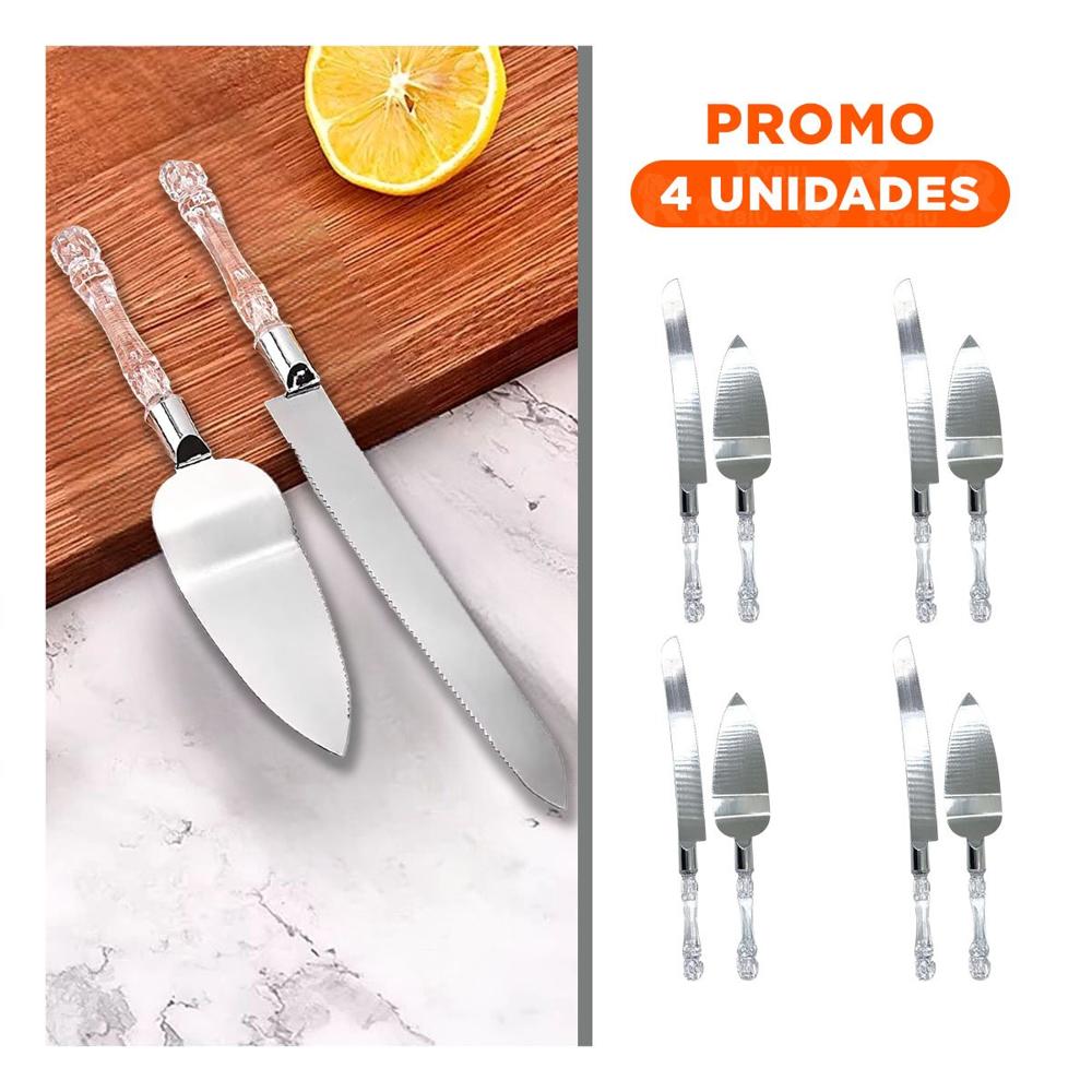 Pack4 Pack de Cocina para Pastel con Espatula Mango Acrilico