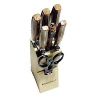 Pack de Cuchillos Mango de Madera 8 Piezas para Cocina YRegalo Sticker