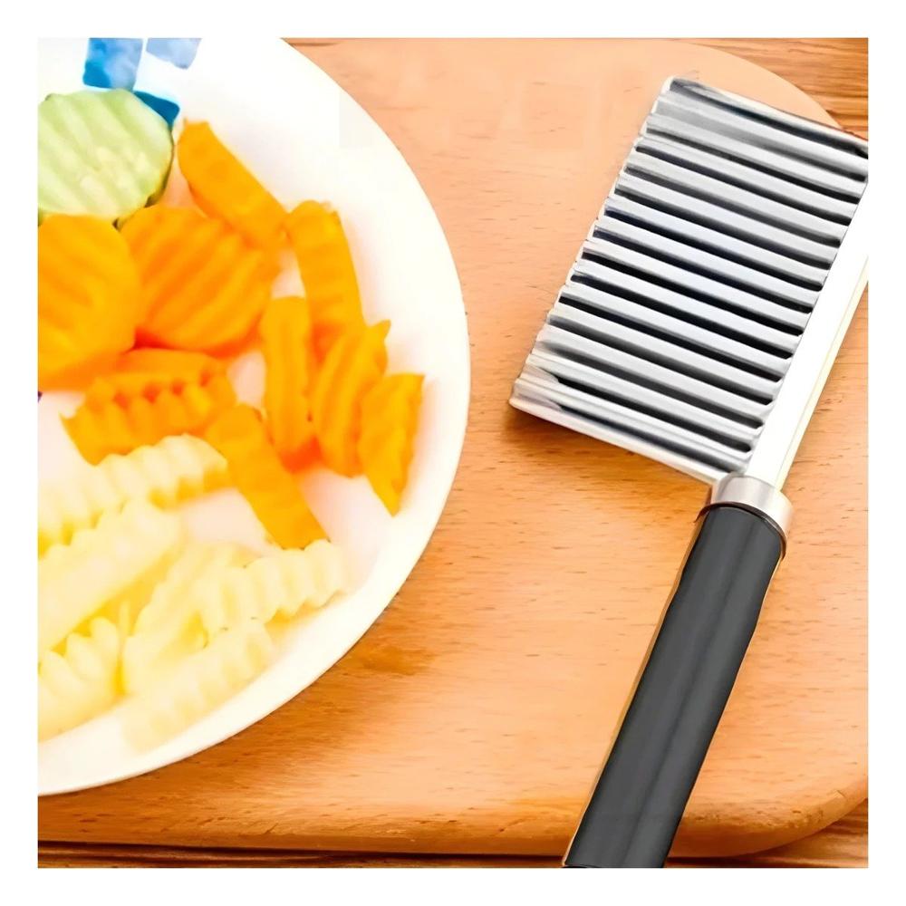 Cuchillo Machete Ondas para Decoracion de Comidas en Familia Y Papel Regalo