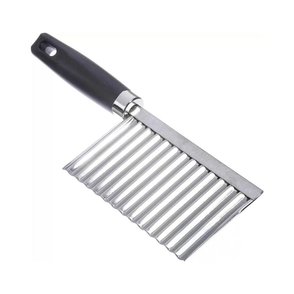 Cuchillo Machete Ondas de Acero Firme para Papas con Estilo Y Regalo Sticker