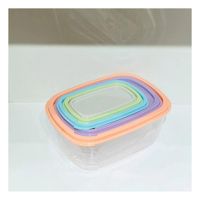 Tapers Rectangulares 5 Piezas en Tonos Pastel para Guardar Comida Ynotas