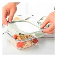 Recipiente de Vidrio 1040 ml con Tapa Verde para Almacenar Comida Y Papel Regalo