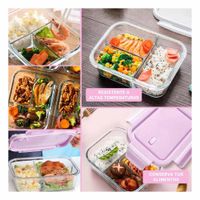 Organizador de Vidrio Rosado con 3 Divisiones para Cocina y Oficina YLigas Regalo