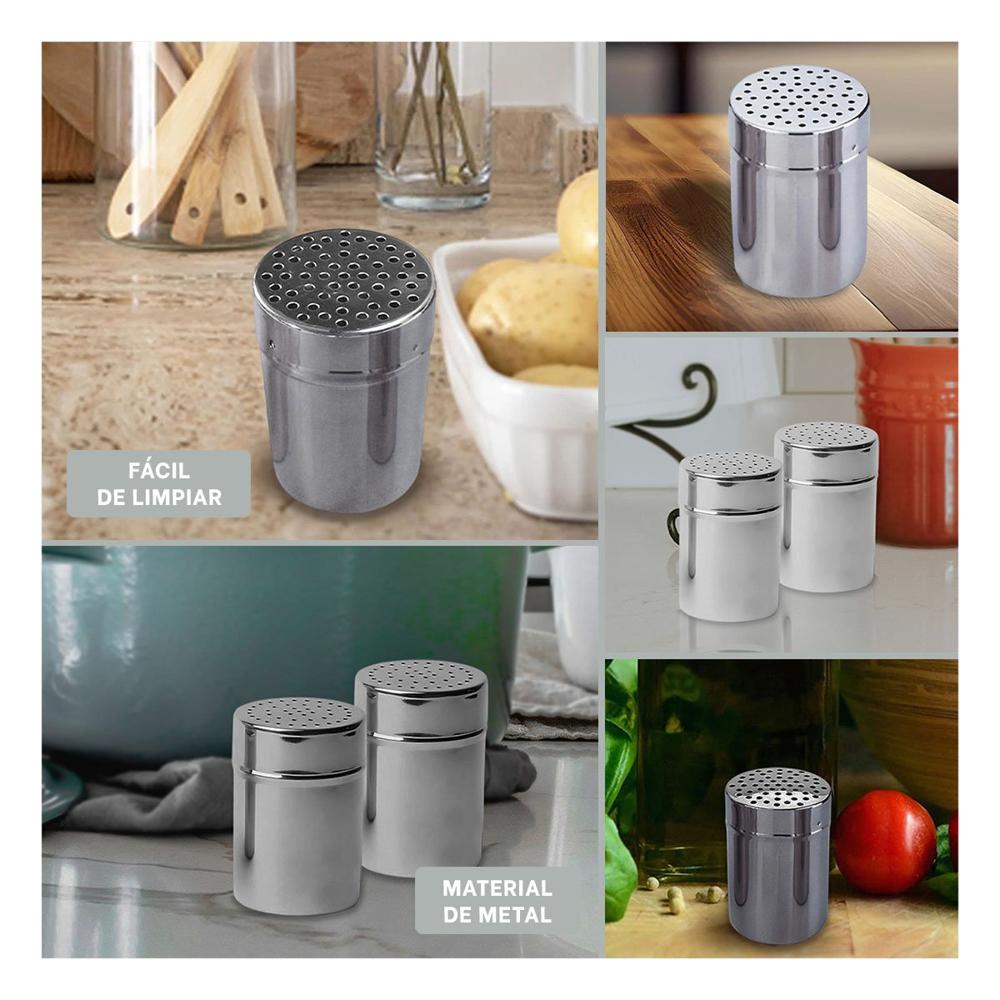 Salero de Presentacion en Mesa con Cuerpo de Metal y Medida 6.5cmx6.5cmx9 cm YLigas Regalo
