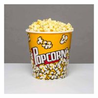 Cubeta Vaso Popcorn Amarillo 21x20cm para la Gestion en Familia Real Linda Y Papel Regalo