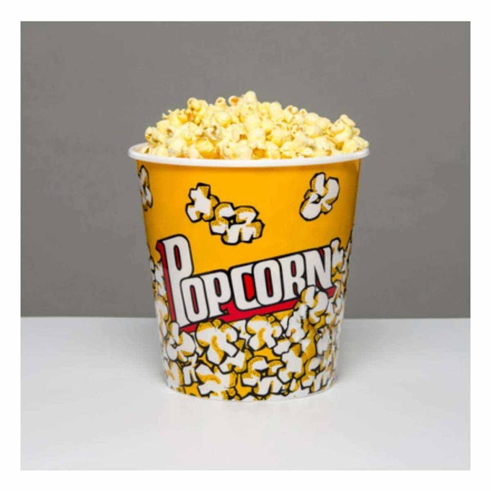 Cubeta Vaso Popcorn Amarillo 21x20cm para la Gestion en Familia Real Linda Y Papel Regalo
