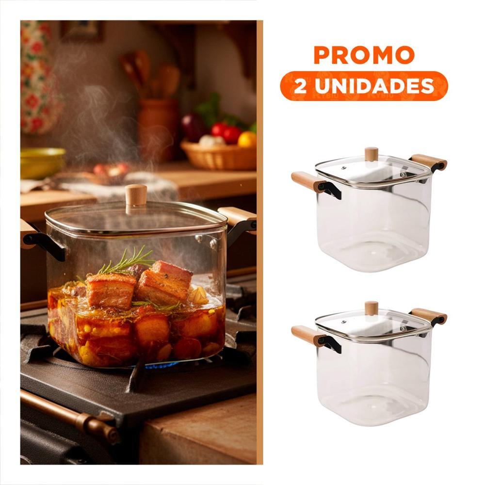 Pack2 Hervidor Resistente al Calor para Uso Diario 5500ml Transparente YRegalo Sticker