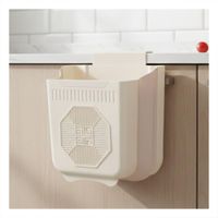 Pack6 Basurero Plegable Puerta 26x25.5x15.5cm Plomo y Crema para Hogar Y Papel Regalo