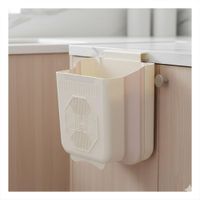 Cesto Plegable Puerta 22x21x12cm Plomo y Crema para Cocina Hogar Y Regalo Sticker