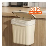 Pack12 Envase Beige Colgante de Basura Elegante y Resistente para Hogar