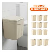 Pack12 Recipiente Organizador Beige Colgante Durable y Decorativo para Cocina Y Regalo Sticker