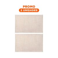 Pack2 Kit de Mesa Individuales Beige 6 Piezas Duradero y Practico YRegalo Sticker