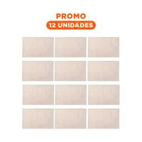 Pack12 Porta Individuales de Mesa Beige 6 Piezas Organizado y Practico