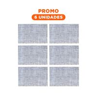 Pack6 Porta Individuales de Mesa Plomo Jaspeado 6 Piezas Antiimpacto y Segura YRegalo Sticker
