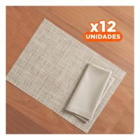 Pack12 Bandeja de Mesa Individuales Mostaza Jaspeado 6 Piezas Segura YRegalo Sticker