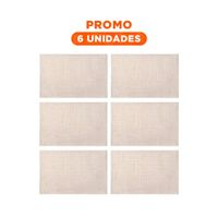 Pack6 Porta Individuales de Mesa Beige 6 Piezas Antiimpacto y Segura YRegalo Sticker