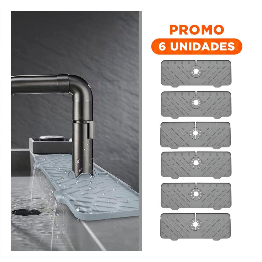 Pack6 Soporte de Silicona que Cuida el Fondo del Lavadero Y Regalo Sticker
