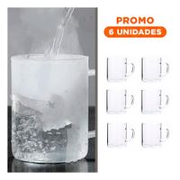 Pack6 Vaso Transparente con Estetica Moderna y Medida 400 Mililitros Y Regalo Sticker