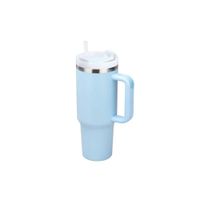 Termo Color Celeste 1200ML con Asa Lateral y Sorbete Reutilizable ABS y Acero YRegalo Sticker