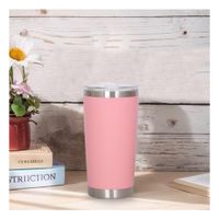 Vaso termo 600ML de Acero color Rosado con Tapa y Asa para Uso Diario YPapel Regalo