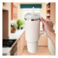 Termo 1200ML en Color Blanco con Sorbete Practico y Asa Resistente en ABS y Acero Y notas