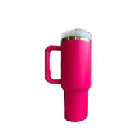 Termo Color Fucsia 1200ML con Asa Lateral y Sorbete Reutilizable ABS y Acero YRegalo Sticker