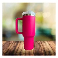 Termo 1200ML en Color Fucsia con Sorbete Practico y Asa Resistente en ABS y Acero Y notas