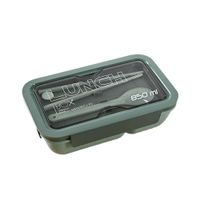 Taper Hermético 850ml con Cubiertos Verde para Guardar Alimentos Frescos YRegalo Sticker